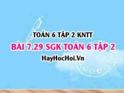 Bài 7.29 SGK Toán 6 tập 2 Kết nối tri thức